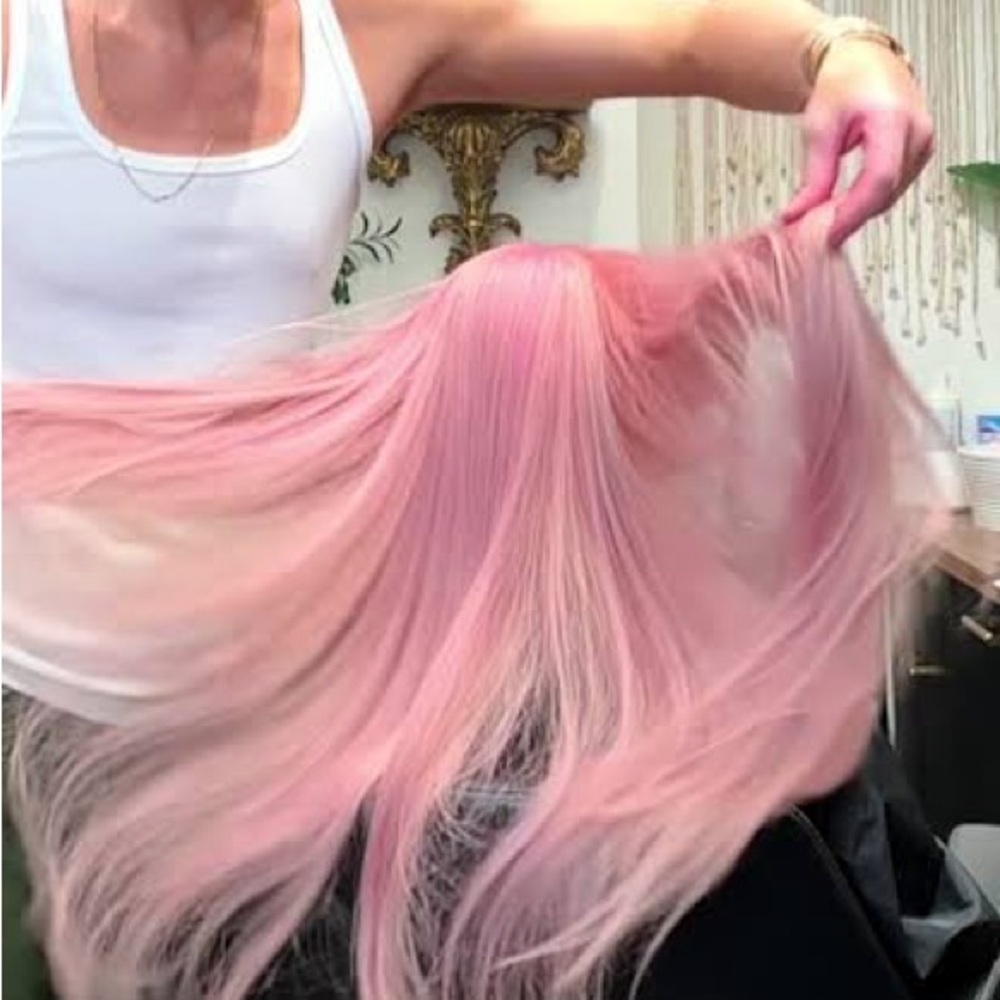 Halo Bubblegum Pink Hair Extension - Picture 3 of 10